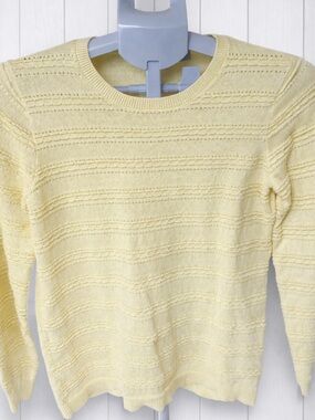 Butter Yellow Knit Crewneck Sweater